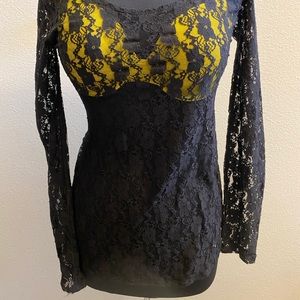 NWT Express lace overlay long sleeve